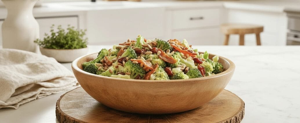 Fresh and Crunchy Broccoli Salad with Bacon and Cranberries