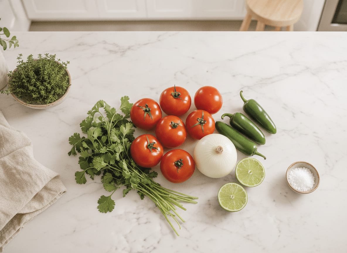 Fresh Homemade Pico de Gallo: A Vibrant Mexican Salsa Recipe ingredients