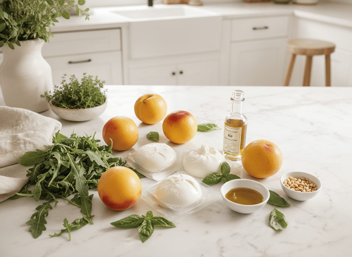 Grilled Peach and Burrata Salad: A Taste of Summer Perfection ingredients