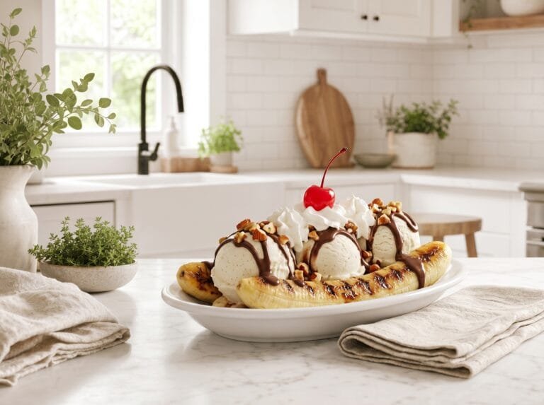 Grilled Banana Split Recipe (The Best Warm Summer Dessert)