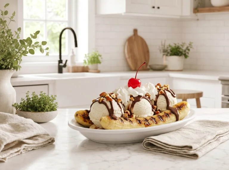 Grilled Banana Split Recipe (The Best Warm Summer Dessert)