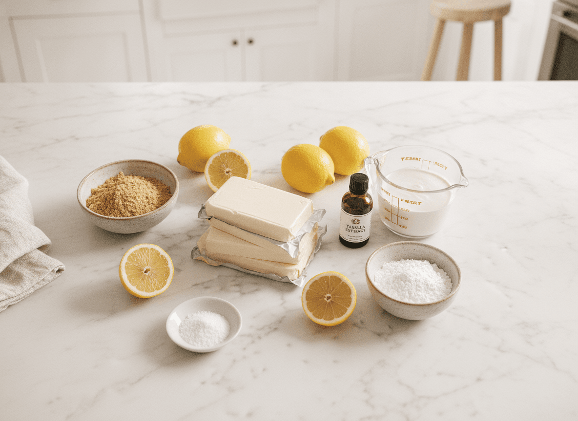 No-Bake Lemon Cheesecake: A Refreshing, Creamy Dream ingredients