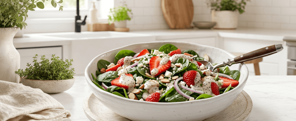 Strawberry Spinach Salad with Poppy Seed Dressing