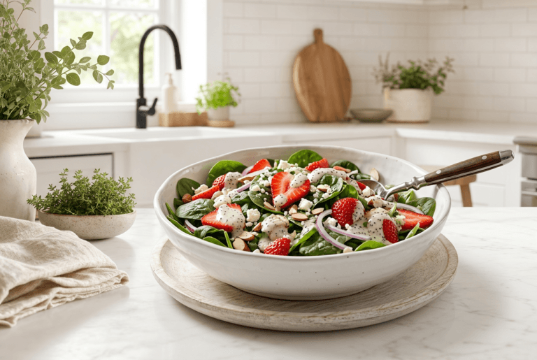 Strawberry Spinach Salad with Poppy Seed Dressing