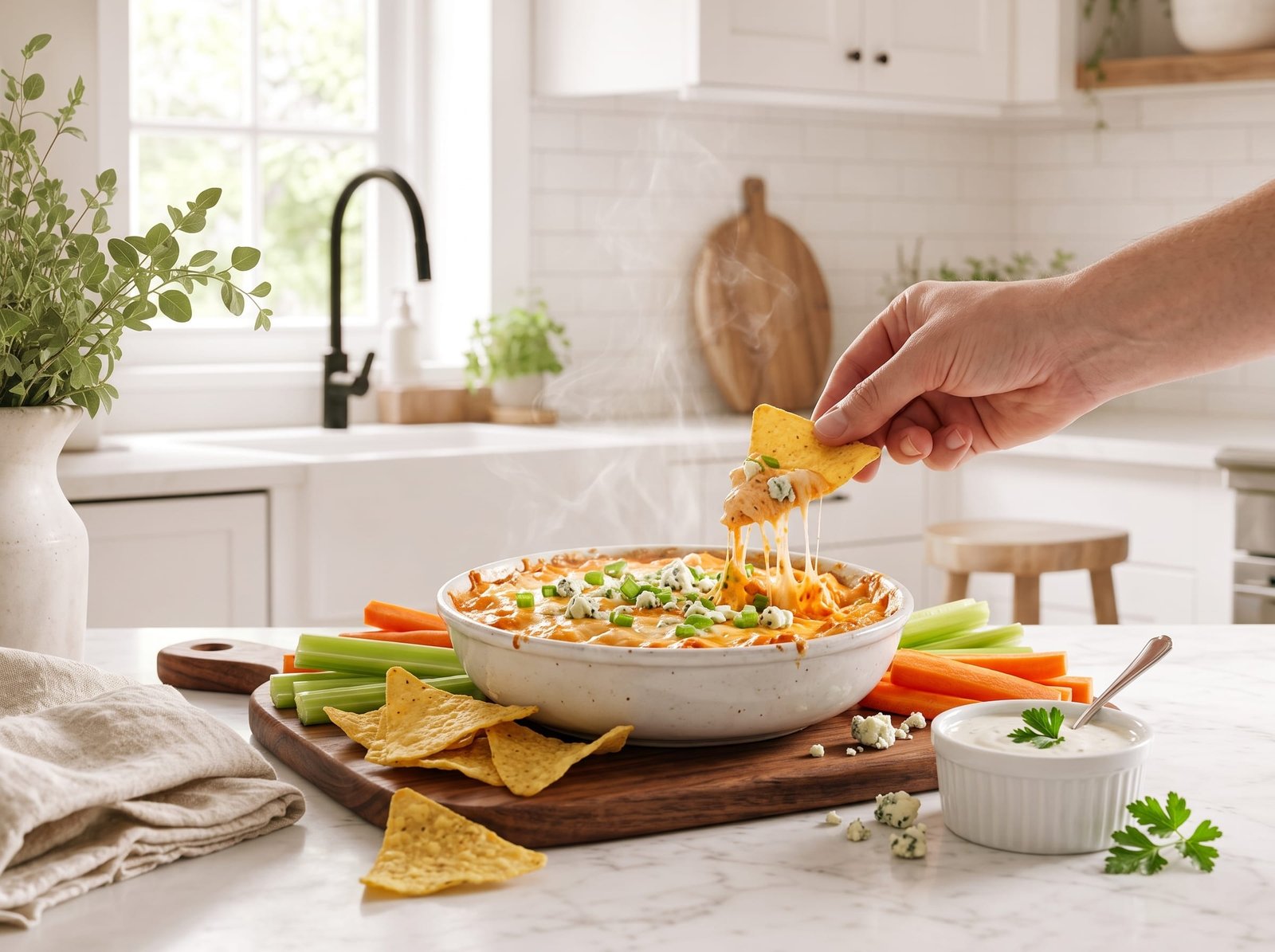 The Best Buffalo Chicken Dip Recipe – Creamy, Spicy, and Crowd-Pleasing!