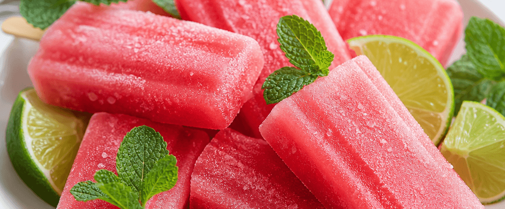 Watermelon Lime Popsicles