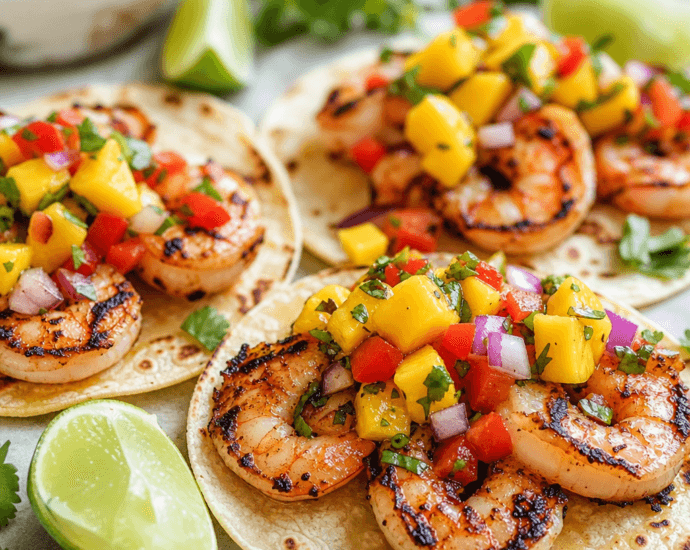 Grilled Shrimp Tacos with Mango Salsa