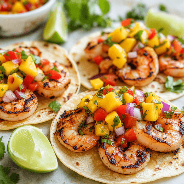 Grilled Shrimp Tacos with Mango Salsa