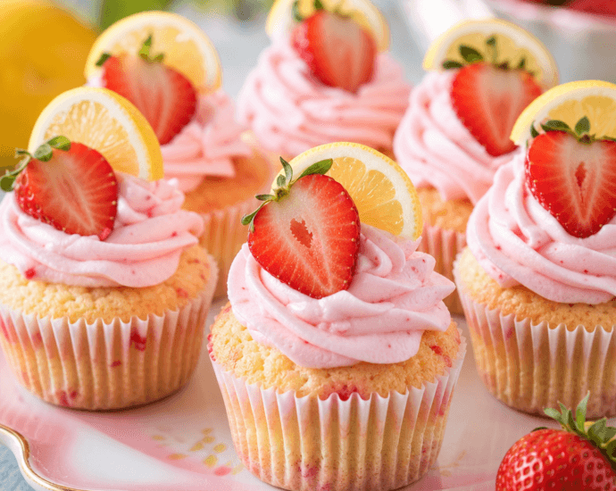 Strawberry Lemonade Cupcakes
