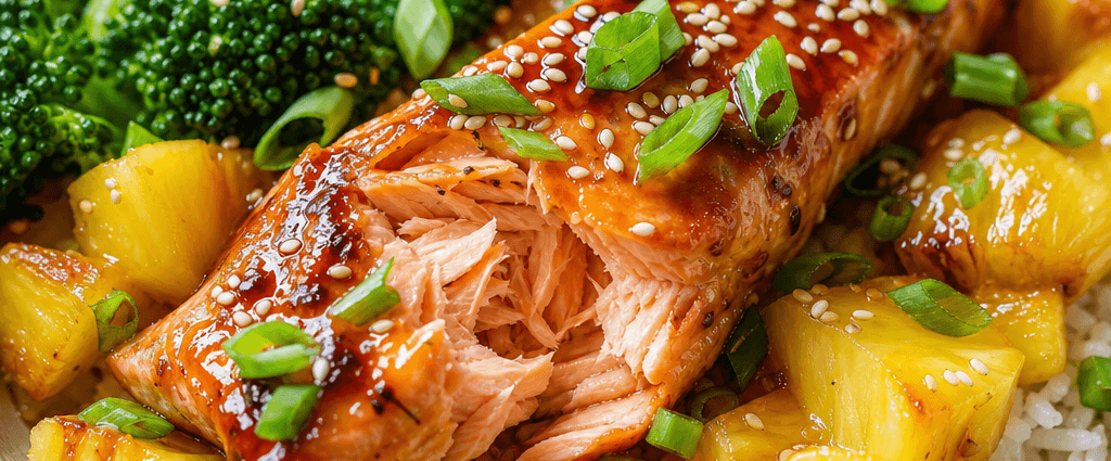 Teriyaki Salmon Bowls with Pineapple