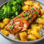 Teriyaki Salmon Bowls with Pineapple