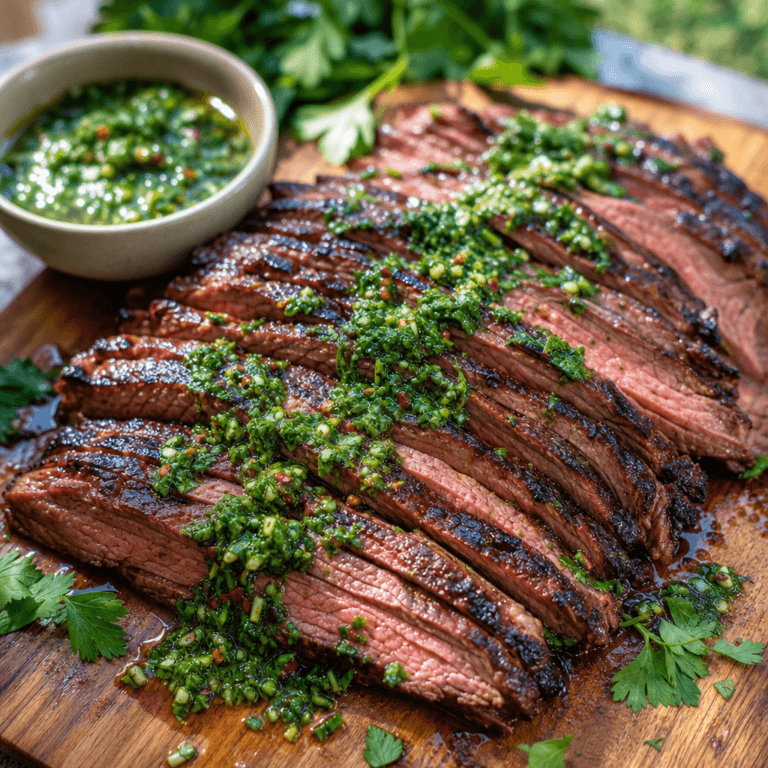 Grilled Flank Steak Chimichurri