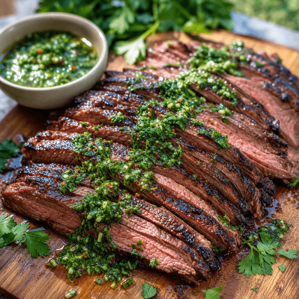 Grilled Flank Steak with Chimichurri