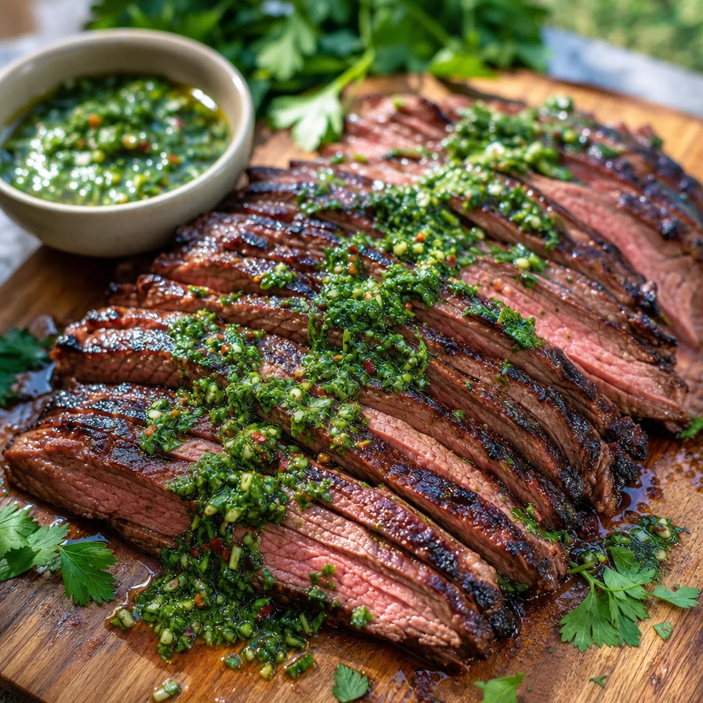Grilled Flank Steak with Chimichurri