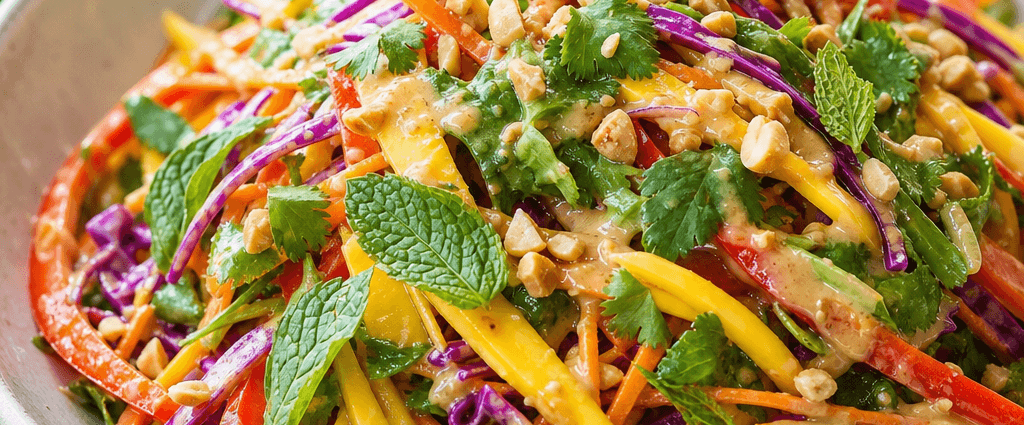 Thai Mango Salad with Peanut Dressing