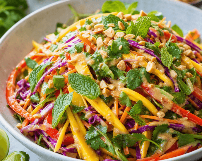 Thai Mango Salad with Peanut Dressing