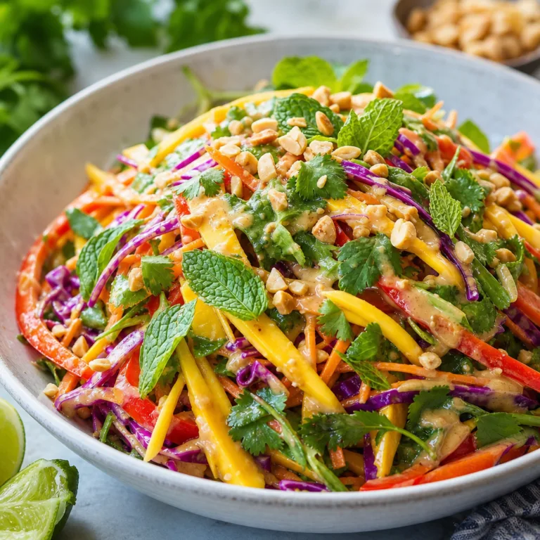 Thai Mango Salad with Peanut Dressing