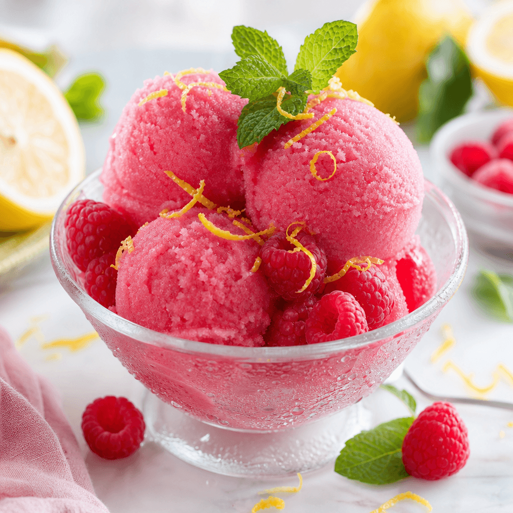 Raspberry Lemonade Sorbet