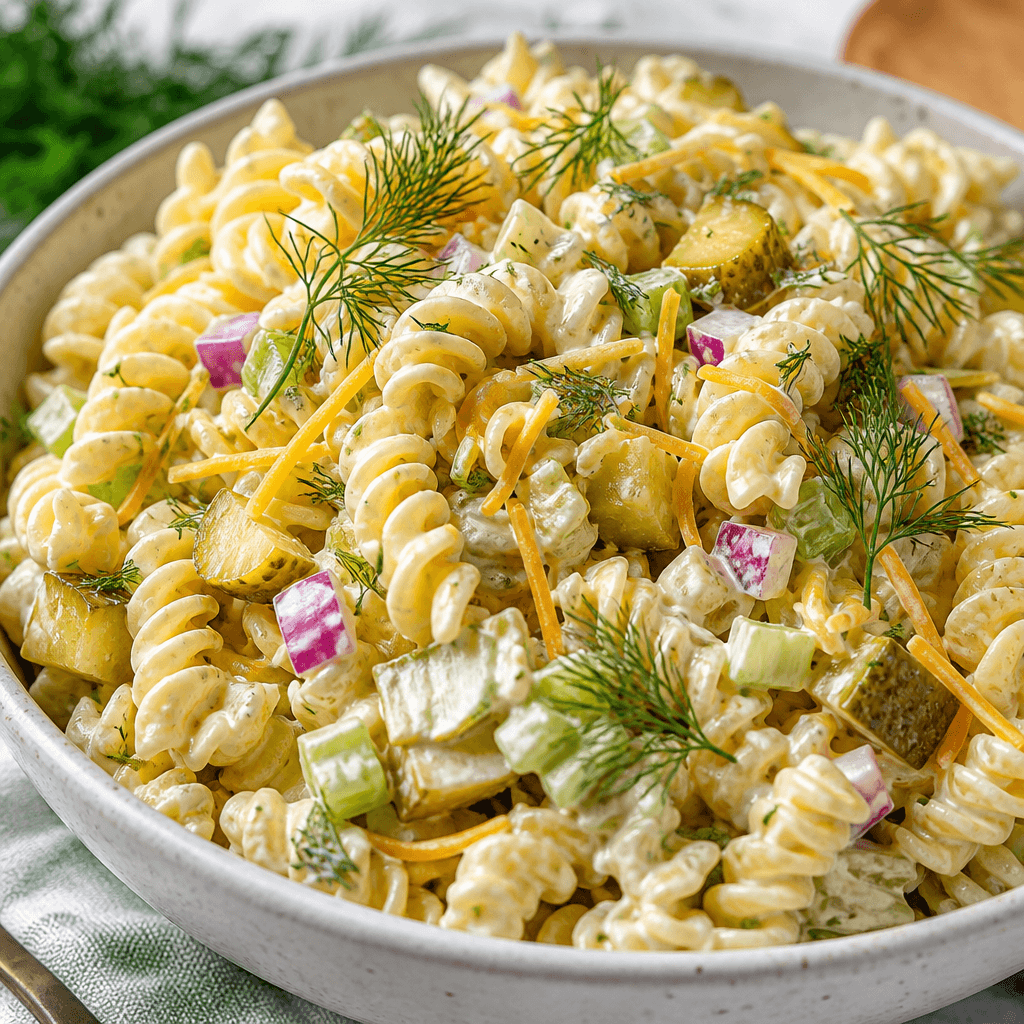 Dill Pickle Pasta Salad