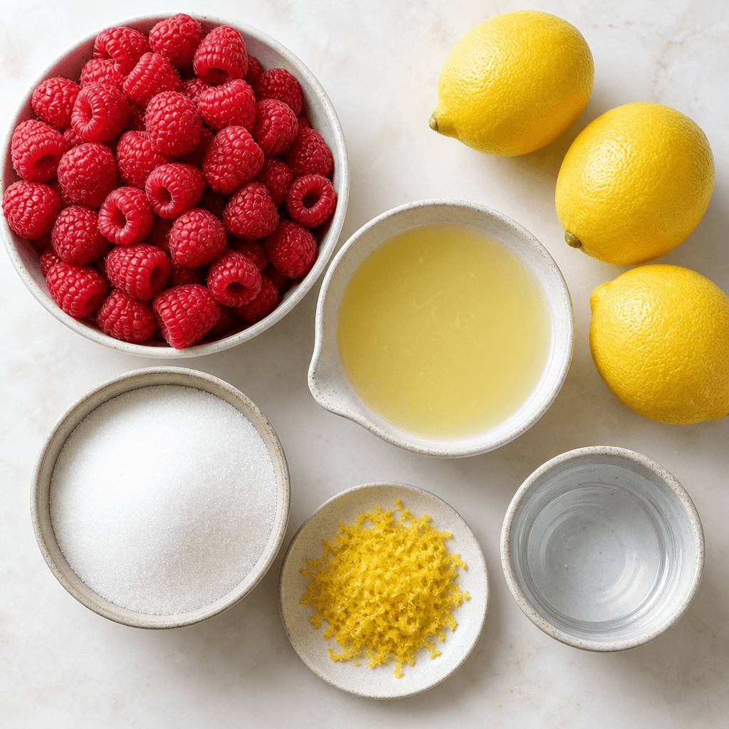 Raspberry Lemonade Sorbet ingredients