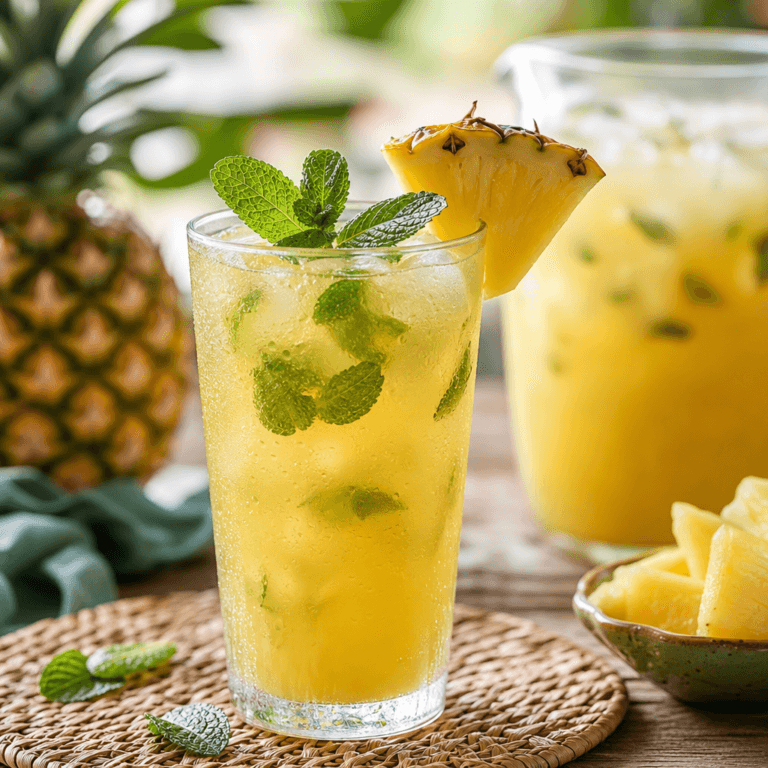 Pineapple Mint Agua Fresca