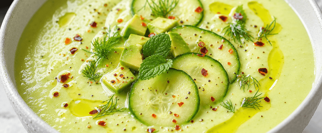 Chilled Avocado and Cucumber Soup