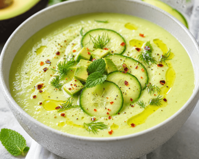 Chilled Avocado and Cucumber Soup