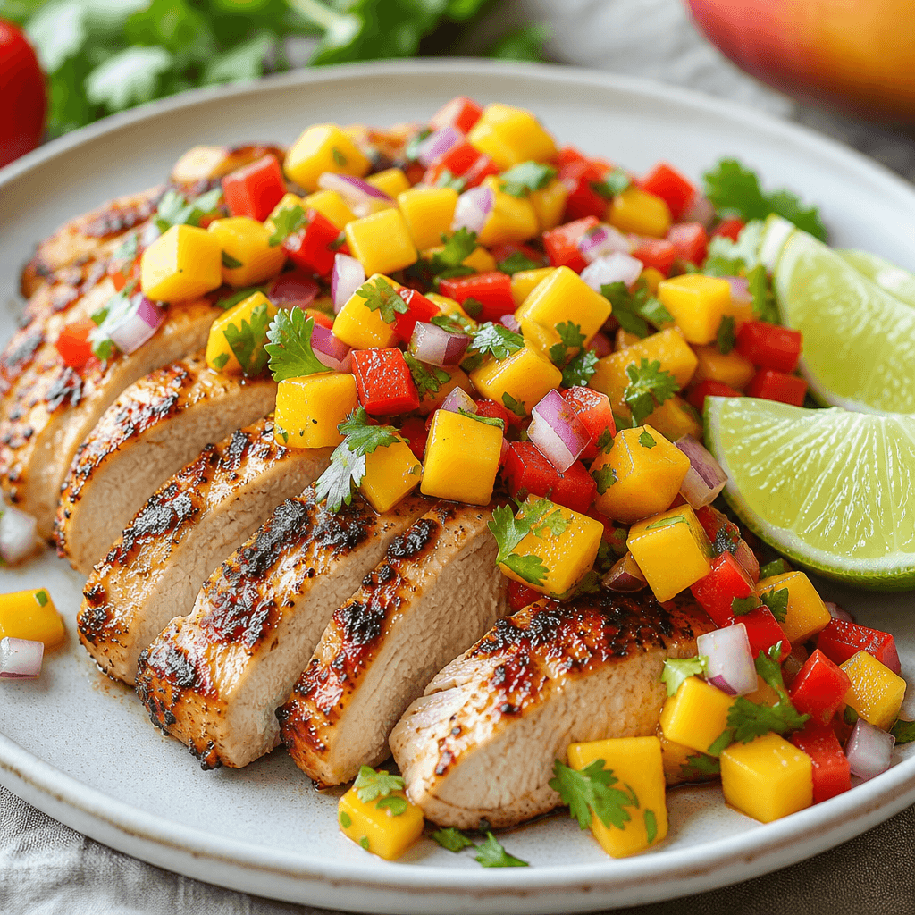 Grilled Chicken with Mango Salsa