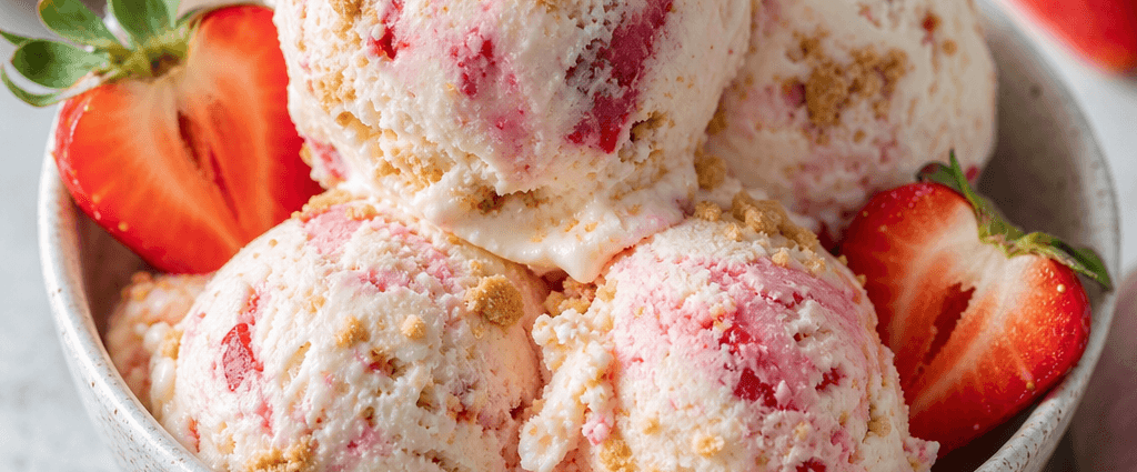 Strawberry Cheesecake Ice Cream (No-Churn)
