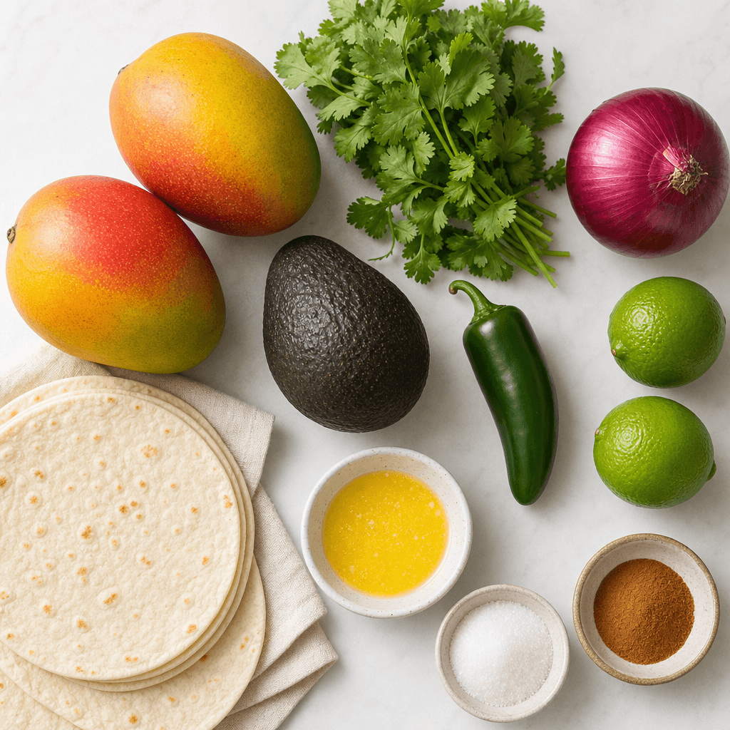 Mango Avocado Salsa with Cinnamon Chips ingredients