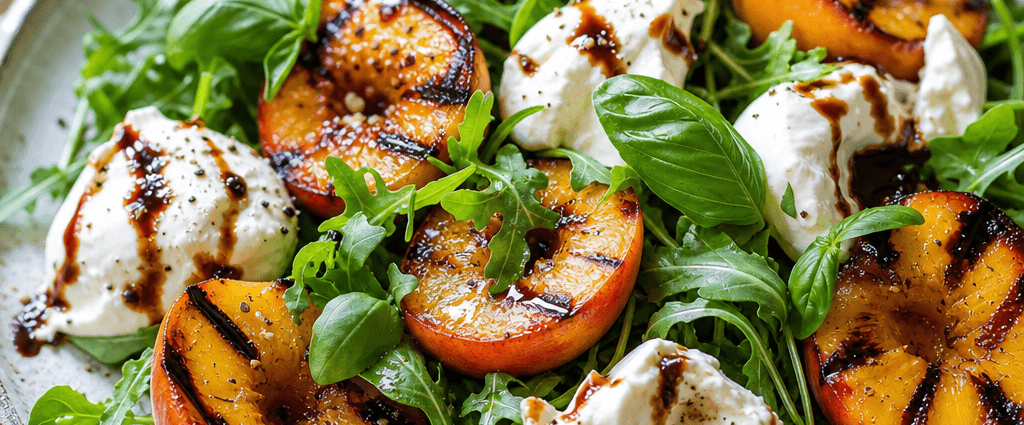 Grilled Peaches and Burrata Salad