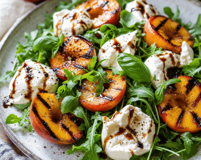 Grilled Peaches and Burrata Salad
