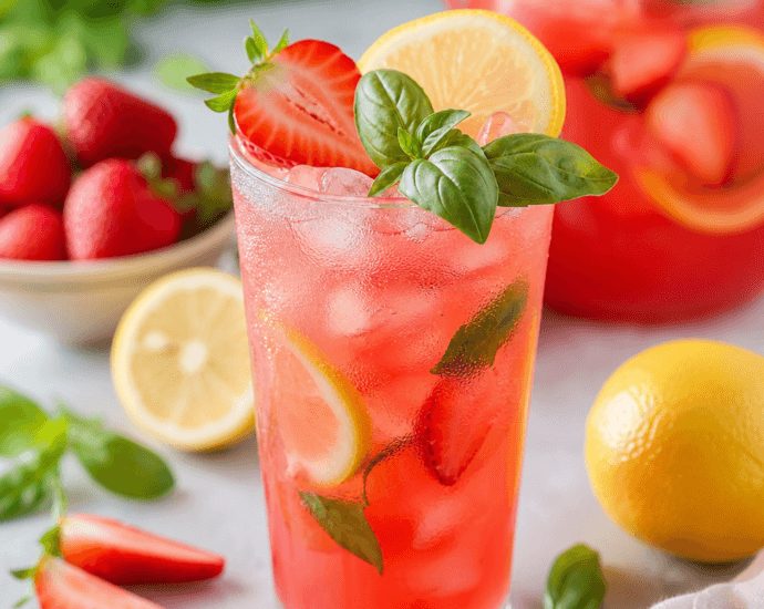 Strawberry Basil Lemonade