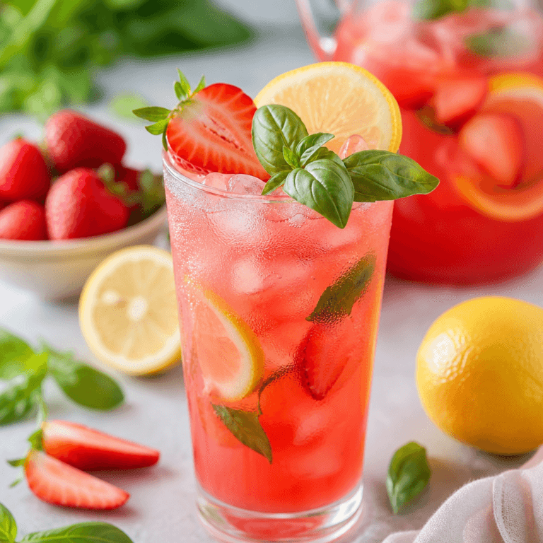 Strawberry Basil Lemonade