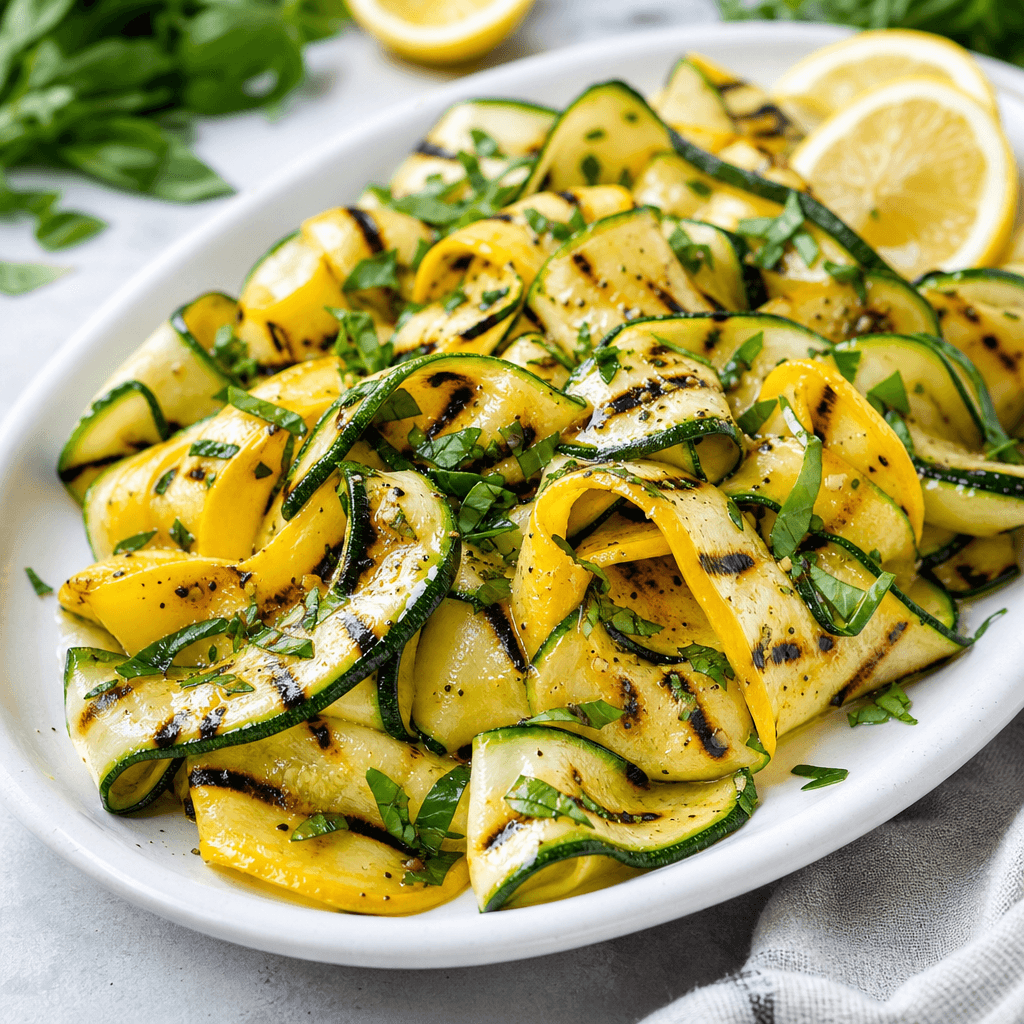 Grilled Zucchini and Squash Ribbons