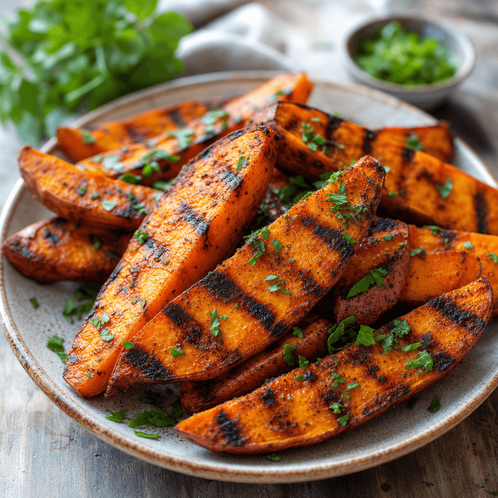 Grilled Sweet Potato Wedges with Smoked Paprika