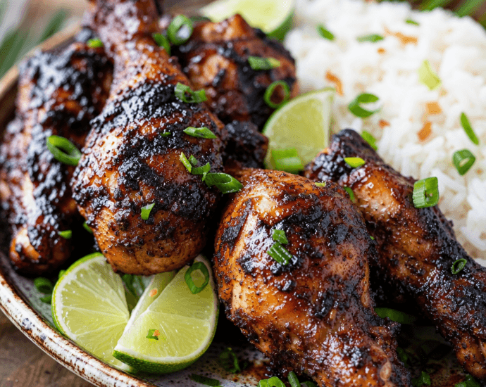 Jamaican Jerk Grilled Chicken Drumsticks