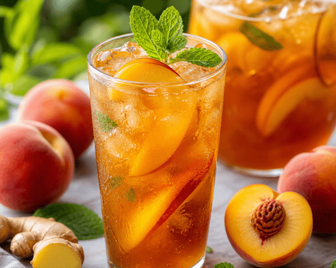 Ginger Peach Iced Tea