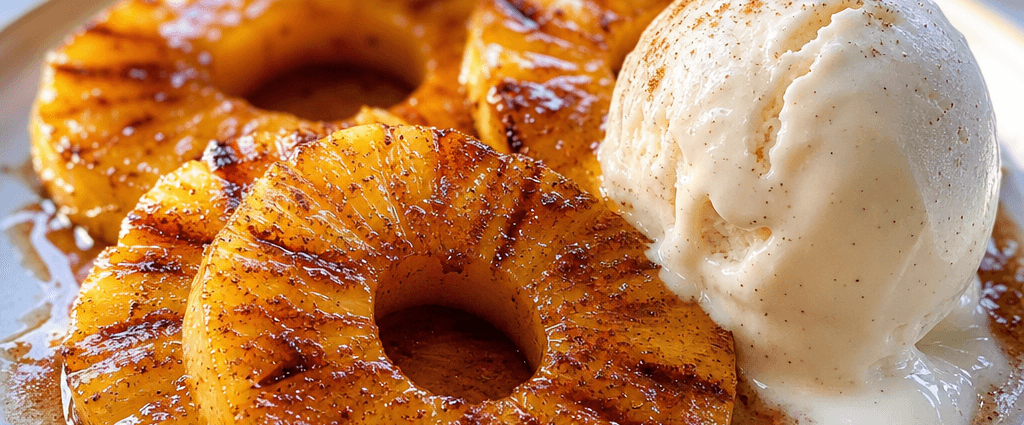 Grilled Pineapple with Cinnamon Sugar Glaze