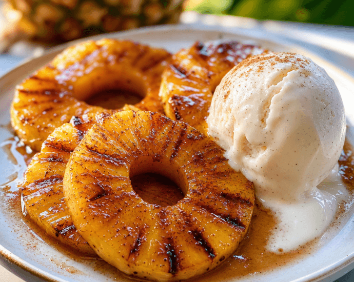 Grilled Pineapple with Cinnamon Sugar Glaze