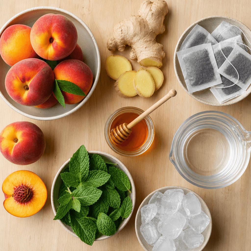 Ginger Peach Iced Tea ingredients
