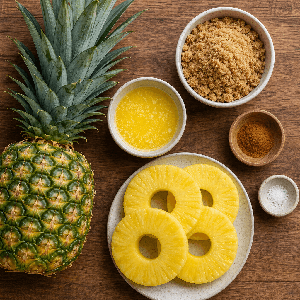 Grilled Pineapple with Cinnamon Sugar Glaze ingredients