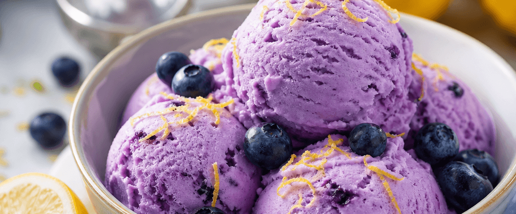 Blueberry Lemon Frozen Yogurt