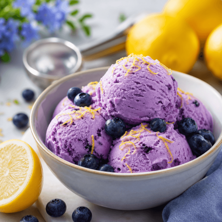 Blueberry Lemon Frozen Yogurt