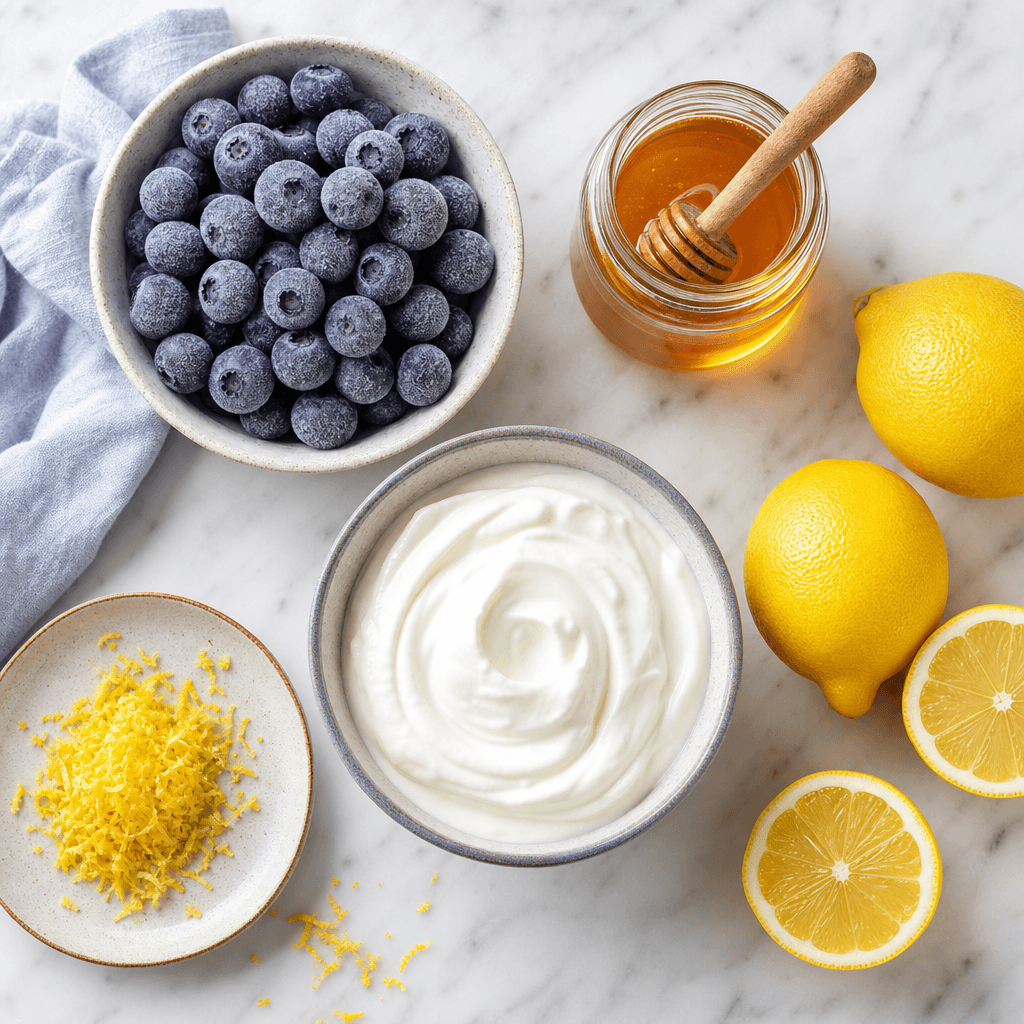 Blueberry Lemon Frozen Yogurt ingredients