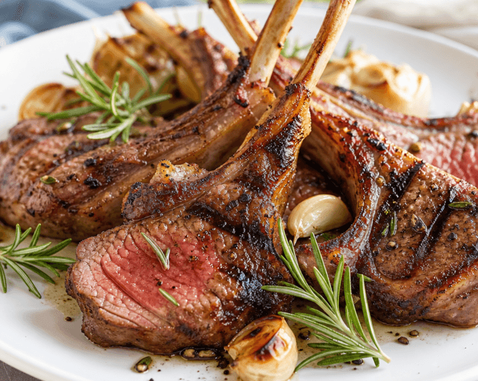 Grilled Lamb Chops with Rosemary and Garlic
