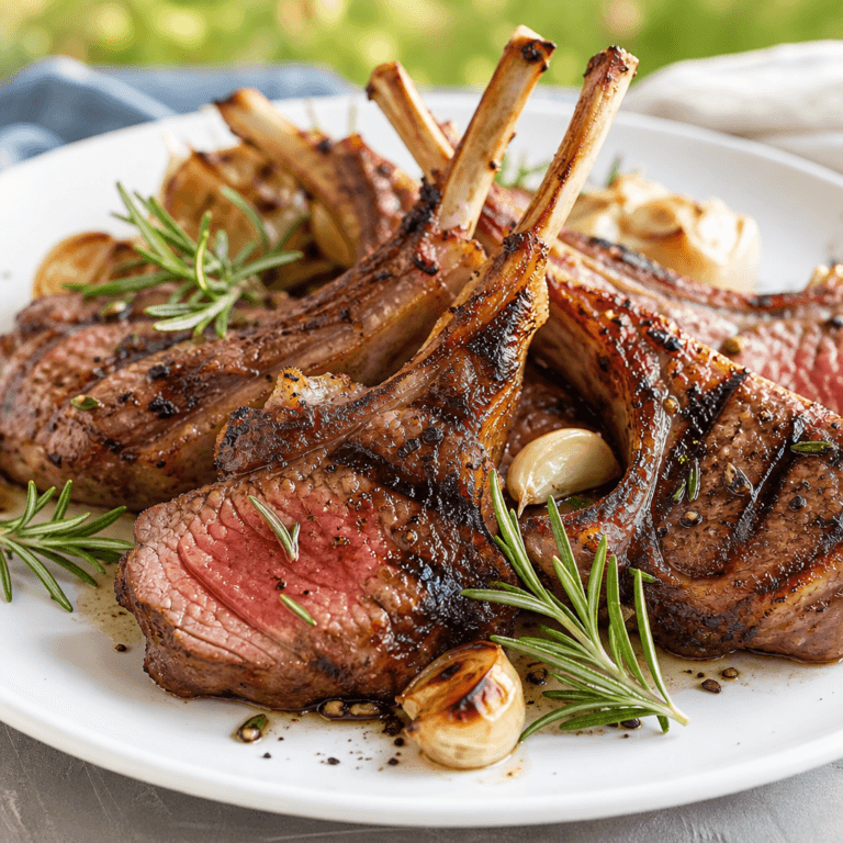 Grilled Lamb Chops with Rosemary and Garlic