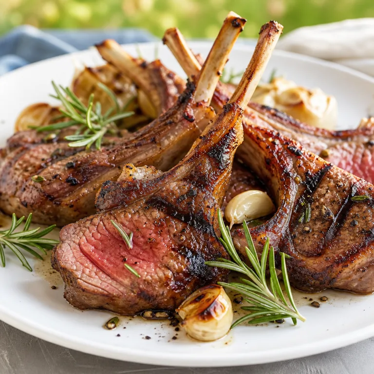 Grilled Lamb Chops with Rosemary and Garlic