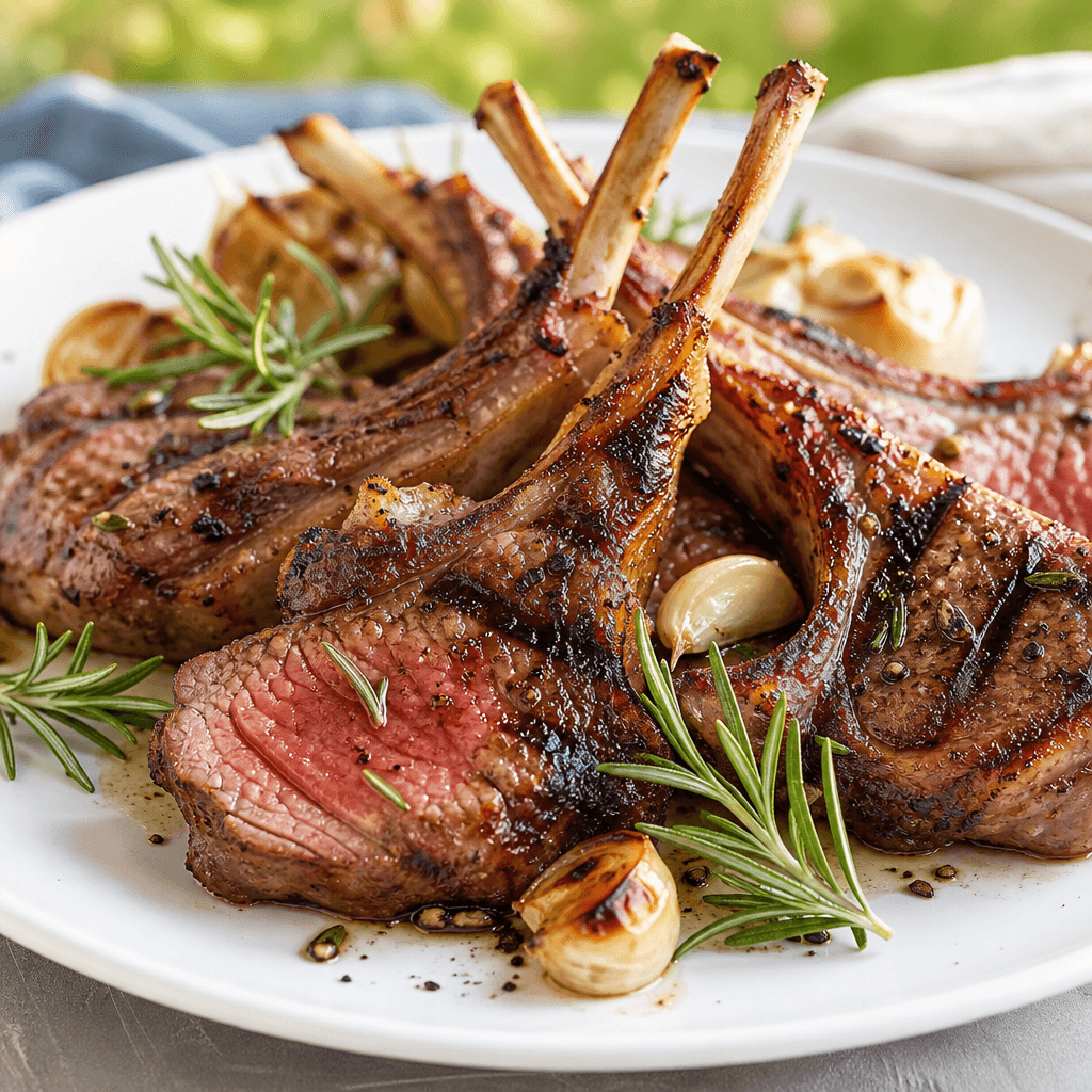 Grilled Lamb Chops with Rosemary and Garlic