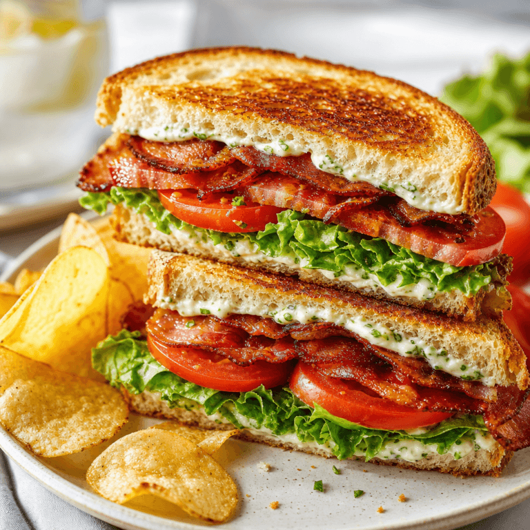 BLT with Basil Mayo on Sourdough